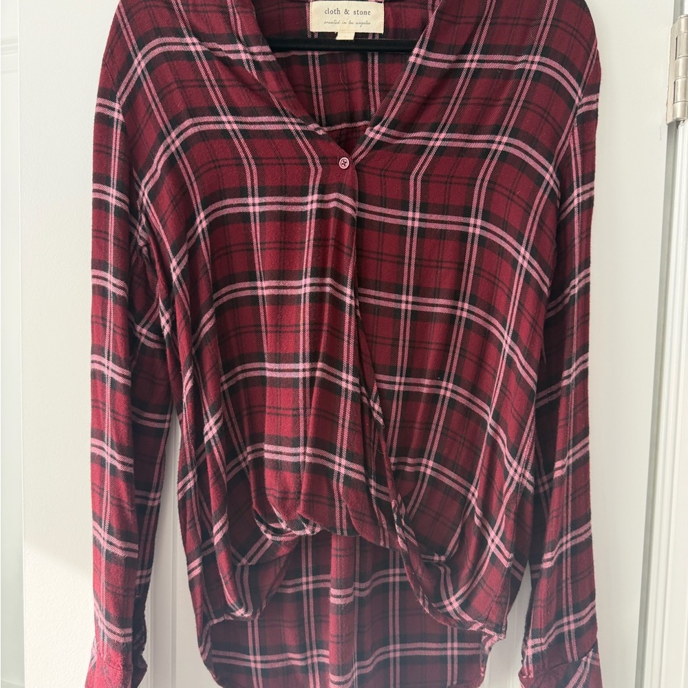 Cloth & Stone Women's Plaid Top